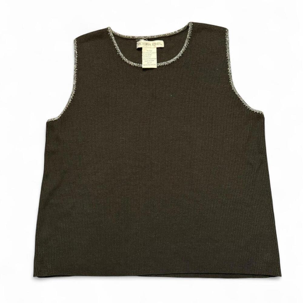 Beautiful vintage Victoria Jones beaded tank - Picture 1 of 4